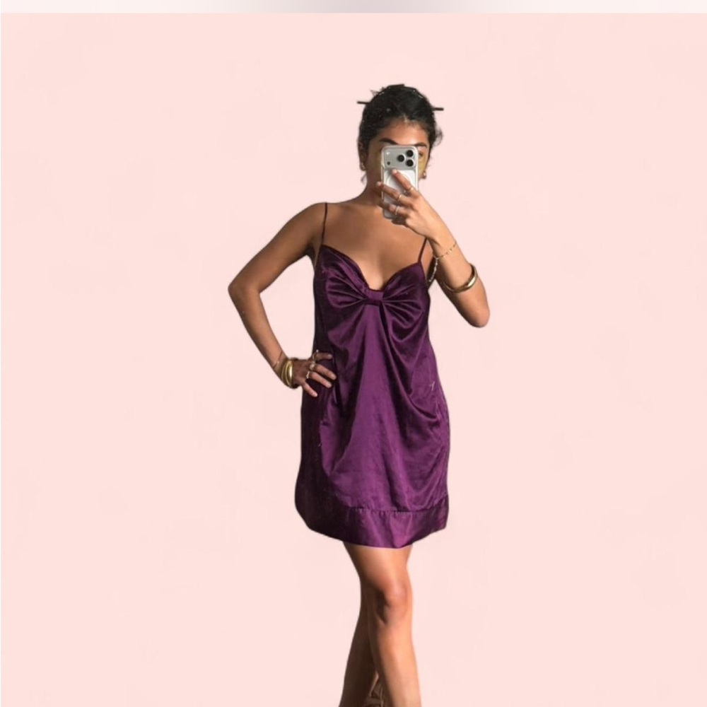 Victoria's Secret Deep Purple Satin Chemise